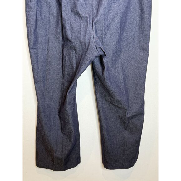 Lane Bryant Stretch Trousers 20 Plus Dark Wash Chambray Work Pants Career - Picture 6 of 11